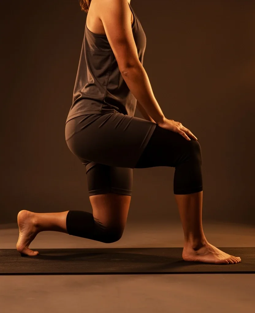 Safe knee stretch with support sleeve